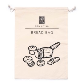 Bread Bag Plastic Lined Size 44x35 cm | 2 Pack | GOTS Certified Cotton with Food Safe Plastic Lining Bread Bag | Single or 2 Pack | Makes Bread Last Longer | Eco Product | Prevent Mouldy Bread (2)