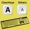 Alt Clearkeys Keyboard Large Print High Contrast USB Wired Computer