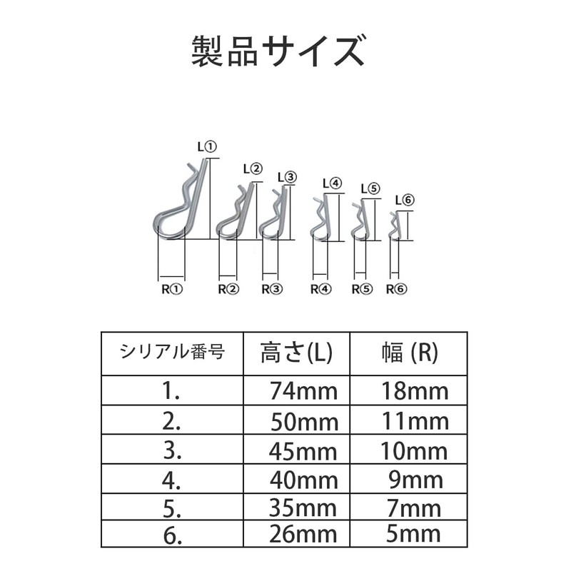 [Cotter Pin] R Pin Carbon Steel Zinc Plated - Cotter