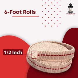 100% algodón mecha plana 182,88 cm rollo de aceite de parafina o queroseno a base Linternas y Lámparas de aceite con rojo puntada calidad Superior