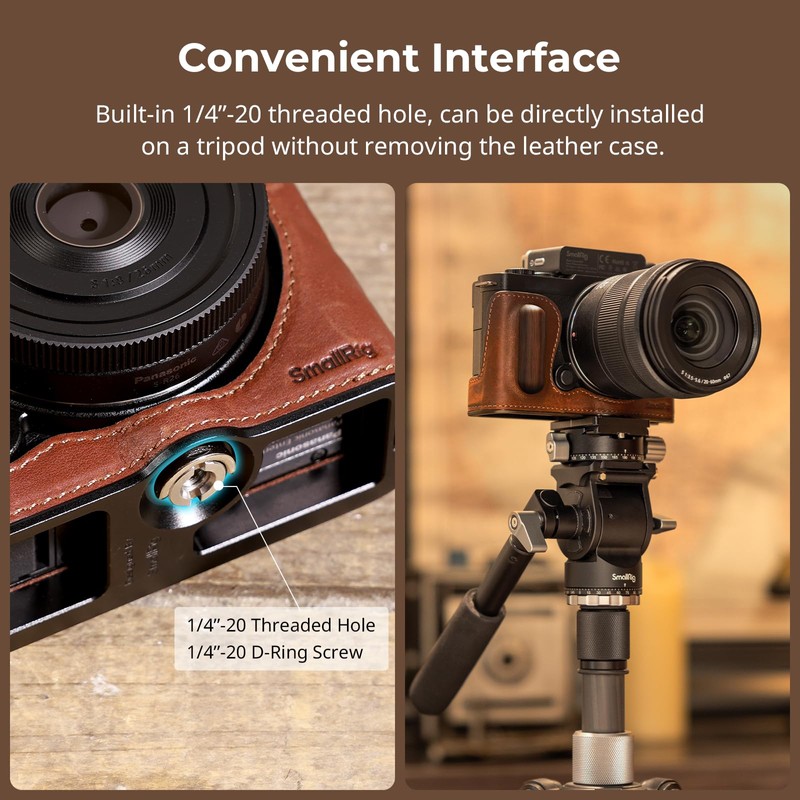 SmallRig Half Leather Case Kit Vintage Style Leather Camera Half