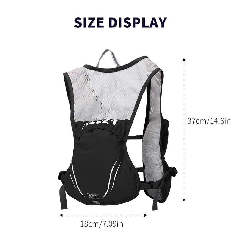 Running Vest for Women Men,Adjustable Chest Straps Running Hydration Vest,