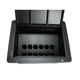 PROCRAFT FPPU-12X-BK Recessed Stage Pocket/Floor Box with 12 "D Punches