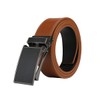VRLEGEND Men's Automatic Leather Belt, Ratchet Belt without Holes for