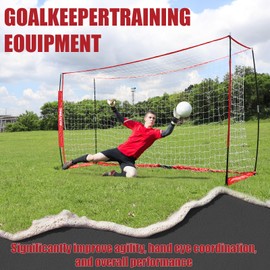 BaseGoal Soccer Goal,Soccer Net,Soccer Goals for Backyard,with Bow Frame,Collapsible Metal Base and Agility Ladder