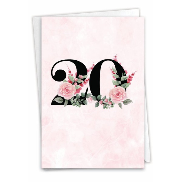 NobleWorks - 20th Milestone Anniversary Paper Card with 5 x