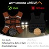APEXUP Weighted Vest with 5lbs/10lbs/15lbs/20lbs/25lbs/30lbs Weights and Reflective Stripe, Weight