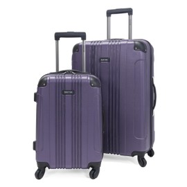 Kenneth Cole REACTION Out of Bounds Lightweight Hardshell 4-Wheel Spinner Luggage, Smokey Purple, 2-Piece Set (20" & 28")