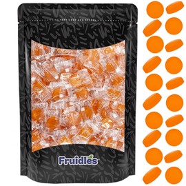Fruidles Sugar-Free Premium Hard Candy Suckers, Mini Fruit Button Candies, Kosher Certified Parve, Uses Sorbitol, Low-Sodium, Individually Wrapped (16 ounces (1 Pound) 150 Pieces, Mango)