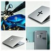 Rxwstt 2PCS Mixed Matte Black & Polished Silver Solid Metal
