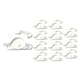 QCAA Zinc Die Cast Window Sash Lock, 2-7/16", White, 12 Pack, Made in Taiwan