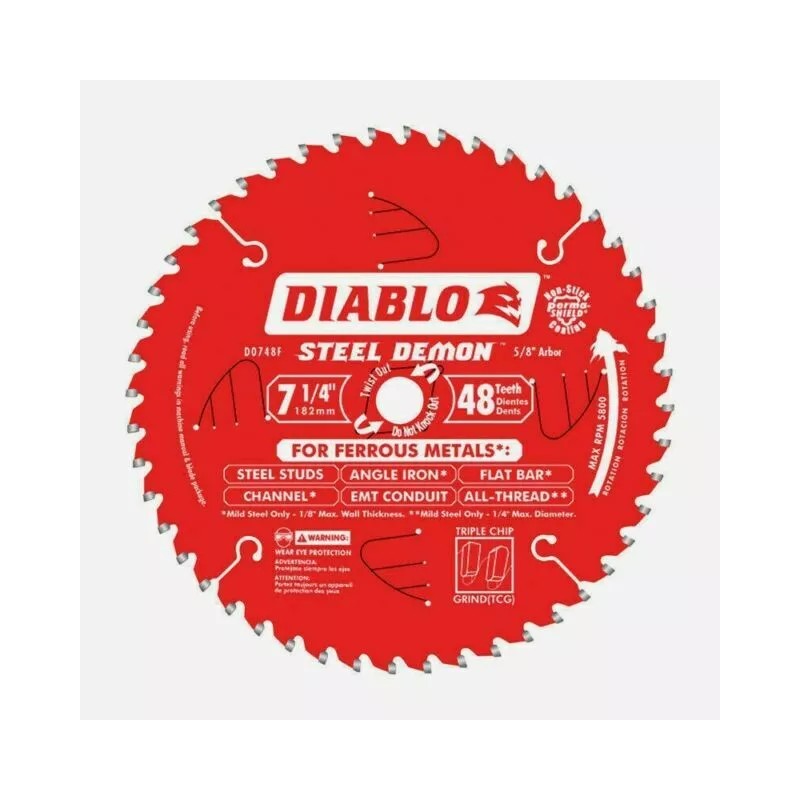 Diablo D0748CF Steel Demon Metal Cutting Circular Saw Blade 7-1/4"x