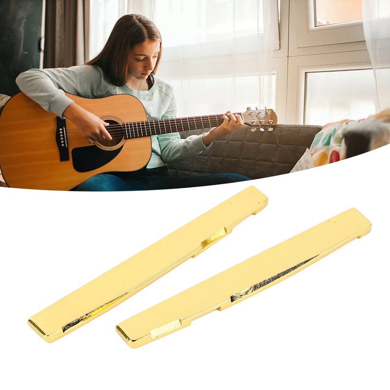 Acoustic Guitar Saddle Bridge Replacement Brass Metal Musical Instrument Accessories