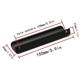 ZLYY 4 pcs 150mm/5.9in Length Black Cabinet Handles Modern Finger Edge Pulls for Cabinets,Matte Black Drawer Pulls Kitchen Tabs Pull Hardware Aluminum,Hidden Cabinet Kitchen Drawer Handles Knobs