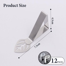 U-Vathing 12Pack Leaf Shape Tablecloth Clips,Picnic Table Clips Stainless Steel Table Cloth Cover Clamps Holder Adjustable Table Cover Clamps for Restaurant Picnics Marquees Weddings Graduation Party