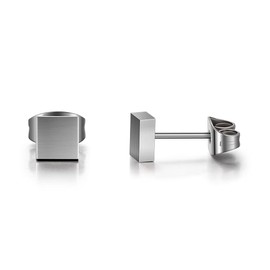 TGNEL Titanium Earrings Studs, Square Hypoallergenic Earrings for Women Men Sensitive Ears, Dainty Brushed Matte Mens Earrings Jewellery Charms