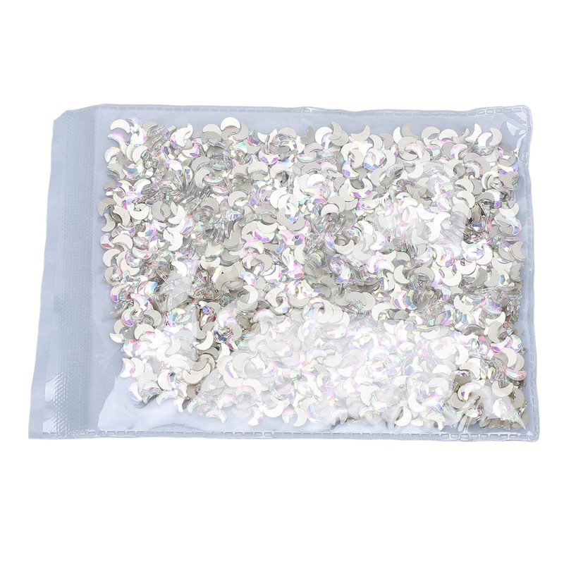 Crescent Moon Rhinestone Flatback Nail Art Jewelry Glittering Secure Fit
