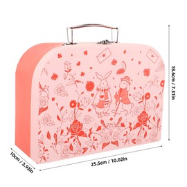 iplusmile Paperboard Suitcases, Vintage Decorative Storage Box, Bunny Pattern Decorative Box Cardboard Suitcases Keepsake Box Photo Storage Box Hat Boxes Home Decoration