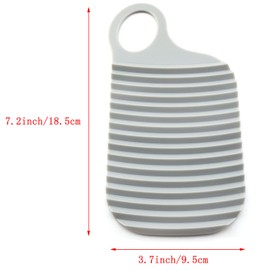ZYAMY 2pcs Hand-held Mini Washboard, Plastic Washboard, Laundry and Scrubbing Clothes, Suitable for Home Travel, Outdoor, (Gray, White)