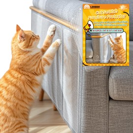 LIHBIH Anti Cat Scratch Furniture Protector, 8 Pcs Self-Adhesive Couch Protector for Cat Claws, Heavy Duty Couch Cover Furniture Protectors from Cats Scratching Tape for Sofa, Corner, Door, Chair