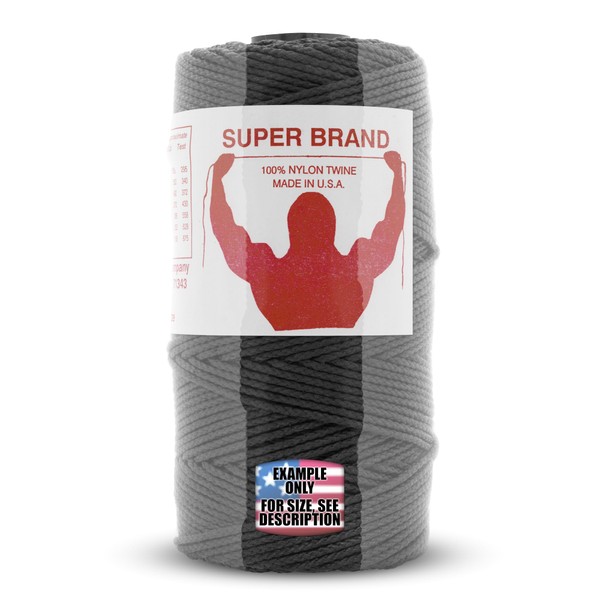 Tarred (Black) Nylon Twine, Braided. Size #48, 1 lb 1-Pack