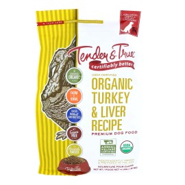 Tender & True Dog Food, Turkey And Liver - Case of 3 Bags - 4 LB   Dry Food
