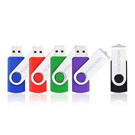 KOOTION 5 Pack 4GB USB Flash Drive 4GB Thumb Drive USB Drive 4GB Memory Stick Pen Drive(5 Colors: Black Blue Green Purple Red)