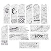 Juvale 24-Pack Color Your Own DIY Bookmarks for Kids &