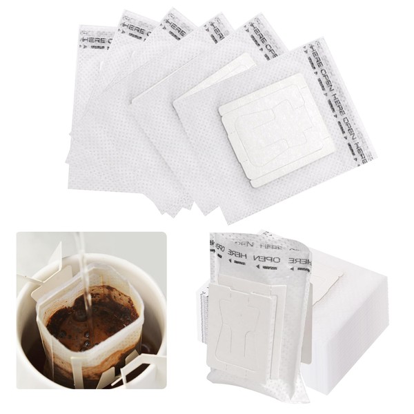 100 Stück Drip Coffee Bag mit Hängenden Ohr Filtertüten, Einweg