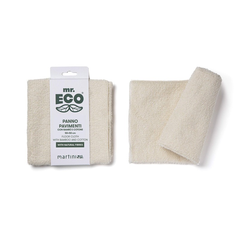 Martini Spa grüne Haushaltsschwämme Bodentuch Bambusfaser, Bambus, Naturfarben/Beige, One Size
