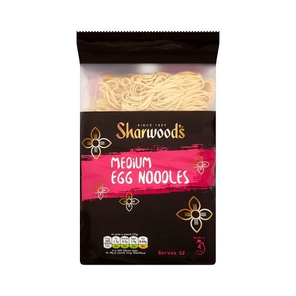 Sharwoods Medium Egg Noodles 2 x 375g 750g