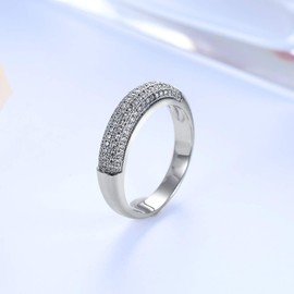 JXSJEW Fashion Cubic Zirconia Sparkling Created Diamond for Women Wedding Party (9)