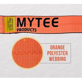 Mytee Products Orange 2'' x 30' Ratchet Tie Down Straps with Flat Hooks - 12,000 lbs Breaking Strength - Heavy Duty Ratchet Straps for Flatbed Trailer & Truck Cargo