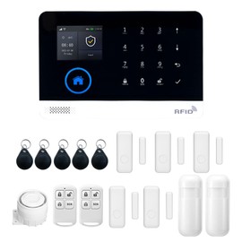 Splenssy 433MHz Wireless WiFi + GSM Auto-Dial Alarm Security System LCD Display Door Sensor PIR Motion Sensor Smart Home Burglar Security Alarm System
