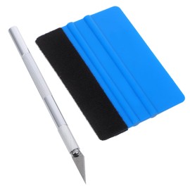 NOLITOY 1 Set Automotive Vinyl Tool Kit Dual Sided Squeegee Precision Cutter Durable for Car Wrapping Wallpaper Smoothing Applications