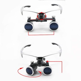 2.5X/3.5X Magnifier Glasses with LED Headlight and Long-Lasting Batteries for Crystal-Clear Detailed Observations (Silver, 3.5X)