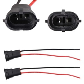 YUNPICAR H11 H8 880 881 Headlight Fog Light Coupler Cable Female Replacement / Processing / Expansion Waterproof Socket (H8/H9/H11 Coupler)