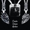 ZiWuark Matching Dragon Necklace Couples Viking Heart Necklace Jewelry for