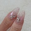 Pure Rose Pink Handmade Nail Tips - Ballerina / 퓨어