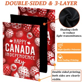 Happy Canada Independence Day Garden Flag, 12x18Inch Canadian Flag Double Sided Printing for Outdoor Decorations