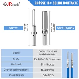 JRready ST6364-050 50 Pairs Solid 16 Gauge Clamps