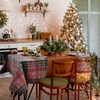 WenYa Christmas Plaid Tablecloth Wipe Clean Table Cloth Wipeable Plastic
