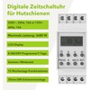 HBN Digitale Zeitschaltuhr für Hutschiene Schalttafeleinbau 3680W, 8 Schaltprogramme, 7