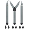 Suspender Elastic Y Back Button End Classic Leather Braces Tuxedo