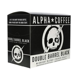 Alpha Coffee – Double Barrel Black - 24 Count Coffee Pods - Premium Gourmet Craft Dark/French Roast Coffee | Veteran Owned - Specialty Small Batch Roasted Coffee | 100% Arabica Beans