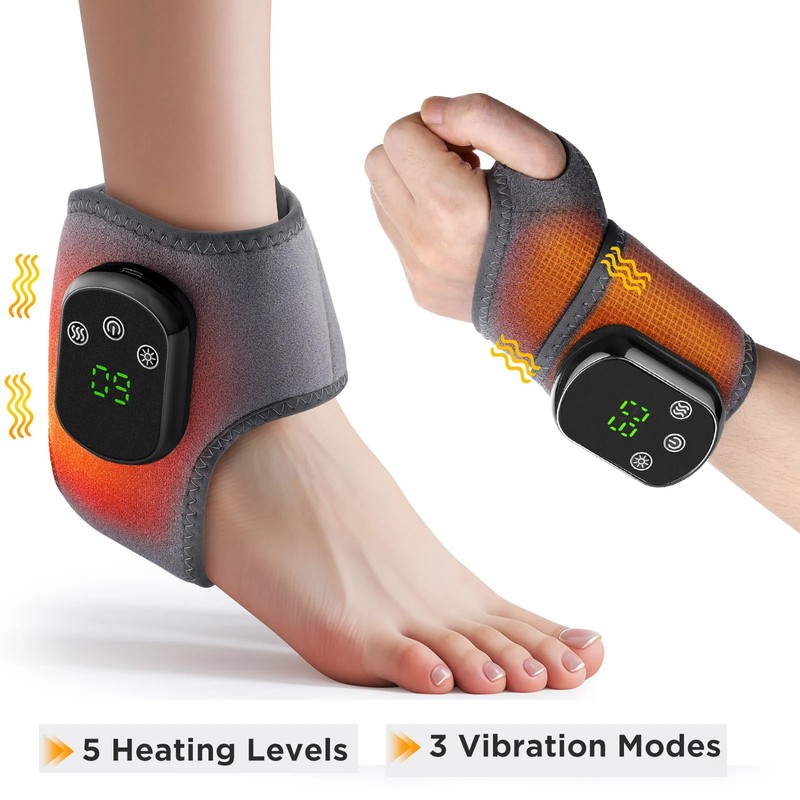 Electric Heated Ankle & Foot Massager Wrap for Relaxation –