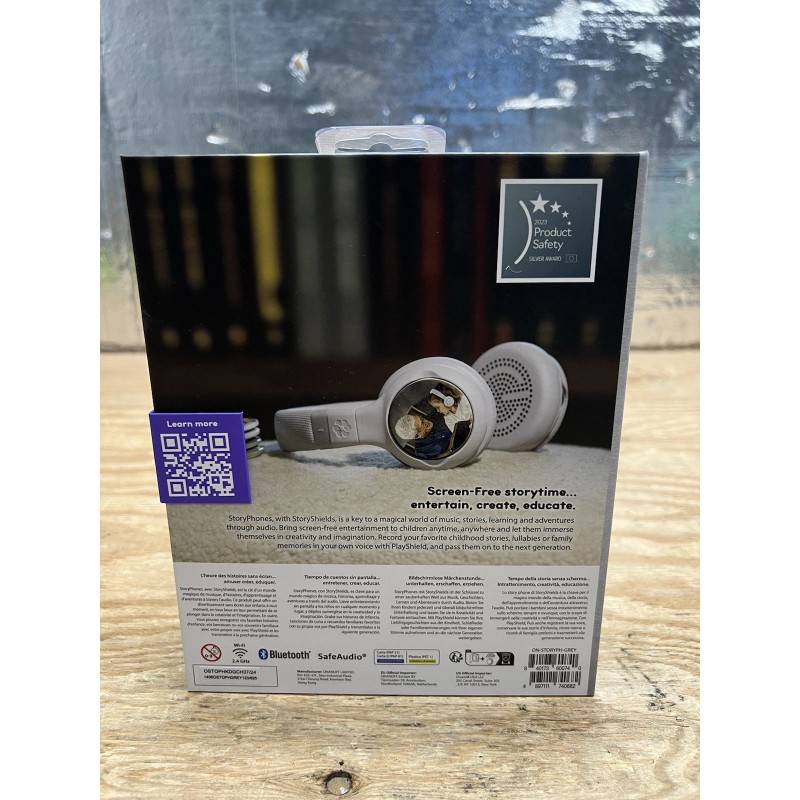 StoryPhones Storytelling Bluetooth Wireless Kids Headphones - Gray