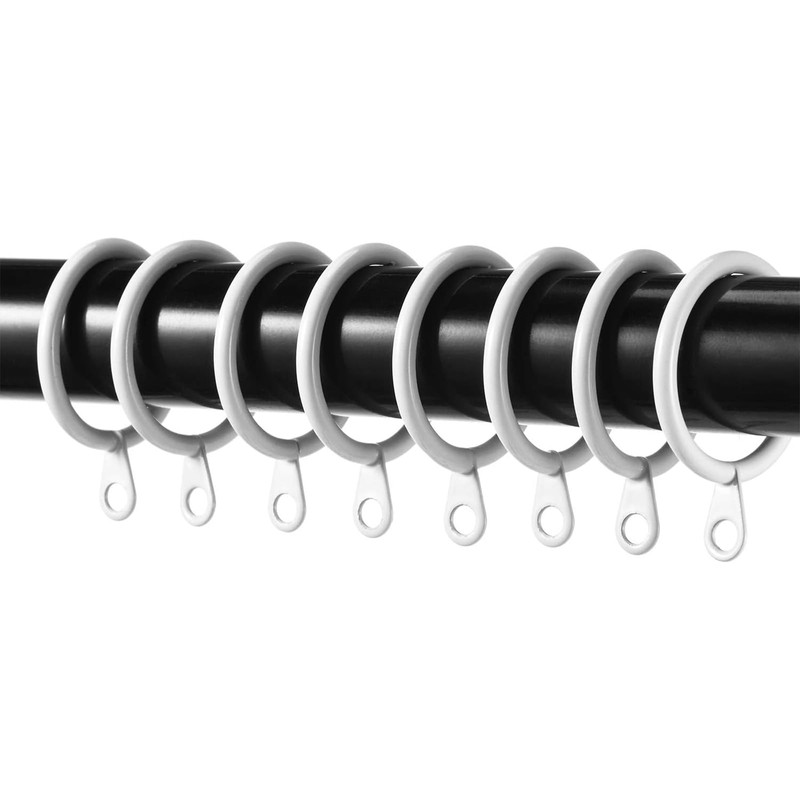 Shappy 40 Pack Metal Drapery Curtain Rod Rings with Eyelets