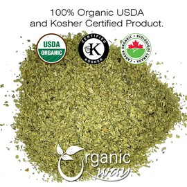 Organic Way Senna Leaf Cut & Sifted (Cassia angustifolia) - Herbal Tea | Kosher & USDA Certified | Vegan, Non-GMO & Gluten Free | Tested for Heavy Metal | 100% Raw from India (1/2LBS / 8Oz.)