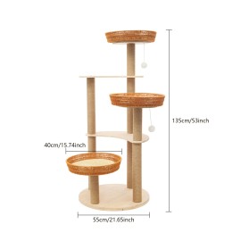 Cat Tree F/ Multiple Cats Cat Scratching Posts&Nest Cat Tree Tower Pet Furniture